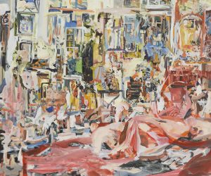 Cecily Brown. 'Selfie,' 2020. Oil on linen, 43 × 47 in. The Swartz Family Collection. © Cecily Brown.